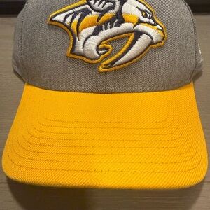 Gray and Yellow sabres hat